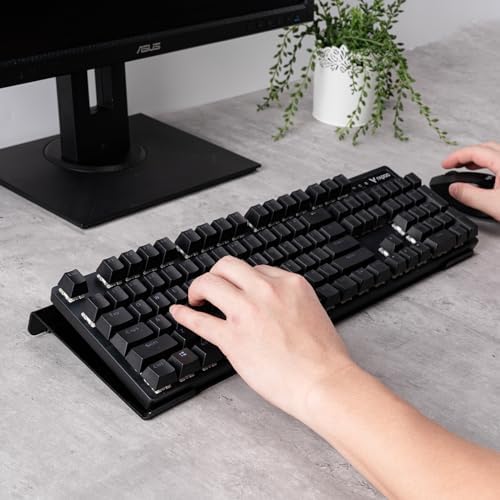 Black Acrylic Tilted Computer Keyboard Holder for Ergonomic Typing