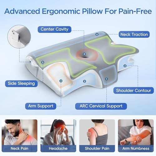 Ergonomic Cervical Neck Pillow for Neck Pain Relief