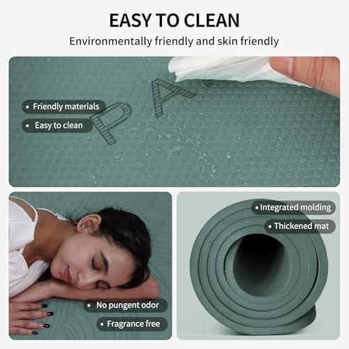 PAIDU Large Yoga Mat 72"x36"x10mm Non-Slip Exercise Mat for Home Gym Studio