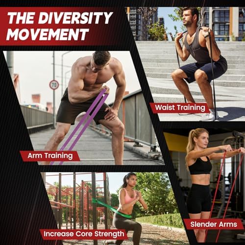 Pull Up Assistance Bands Set of 5 - Resistance Bands for Working Out, Exercise Bands for Pull Up Bands, Full Body Training, Muscle Building, Physical Therapy, Home & Gym Fitness for Men & Women