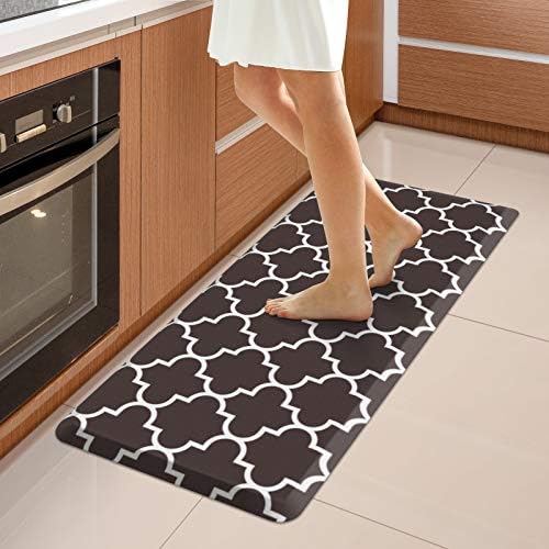 WISELIFE Kitchen Mat Cushioned Anti-Fatigue Rug, 17.3"x 39", Chocolate
