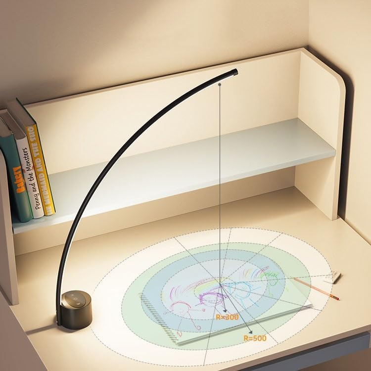 Eye protection desk lamp for office study Modern Creative Desk Lamp, Full Spectrum LED Desk Lamp, 4 Colour Modes&Stepless Dimming, Touch Control Reading Table Lamp with Memory Function Office Reading