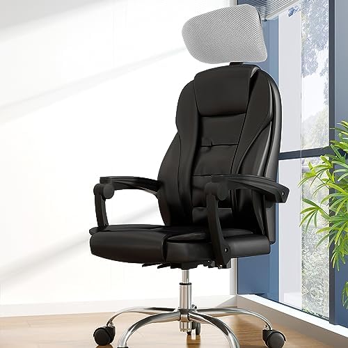 Computer Chair Headrest Attachment Adjustable Black for Office Work