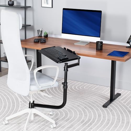 VIVO Black Office Chair Mounted 26 x 12 in Keyboard Tray, MOUNT-KB18CP