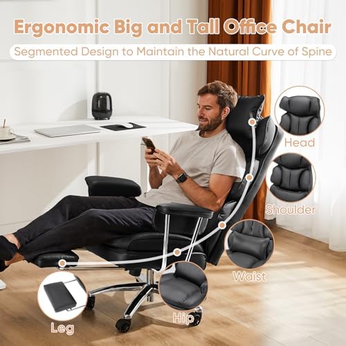 Sweetcrispy Executive Home Office Chair, Ergonomic Desk Chair