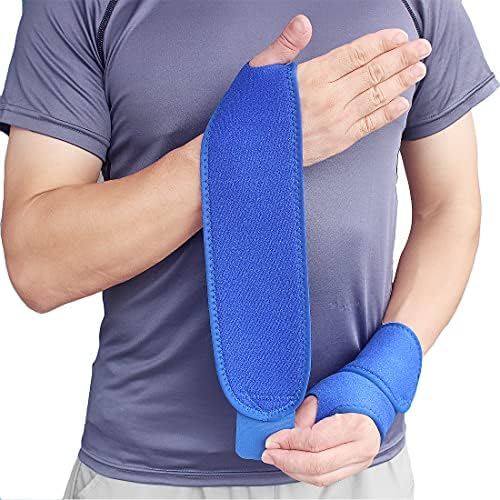 YUNYILAN Wrist Brace Wrist Wraps for Carpal Tunnel 2 Pack Wrist Brace Compression Straps Hand Support, Adjustable Wrist Support for Arthritis and Tendinitis, Joint Pain Relief (Blue)