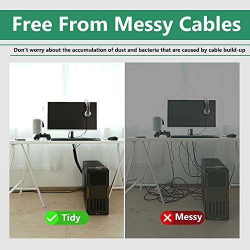 StangH Computer Cord Management Sleeve System 39 Inches, 2 Pieces -Black