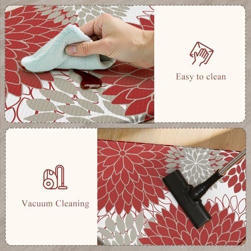 KIMODE Half Circle Kitchen Mats for Floor Cushioned Anti Fatigue Semi Round
