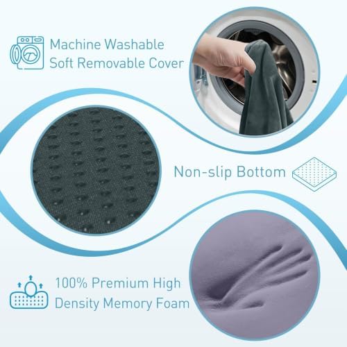 BlissTrends Extra Thick Seat Cushion for Office Chair & Car Seat, DarkGreen
