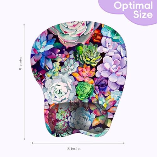Upgrade Ergonomic Mouse Pad,Non Slip Mousepad Wrist Rest Support for Office, Computer, Laptop & Mac(B-Green Life)