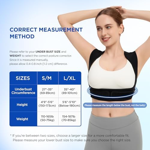 Vicorrect Posture Corrector for Women and Men, Adjustable Upper Back Brace for Clavicle Support and Providing Pain Relief from Neck, Shoulder, and Upper Back