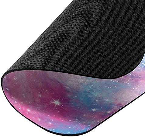 WIRESTER Non-Slip Rectangle Mousepad, Blue Pink Galaxy Space Mouse Pad for Home, Office and Gaming Desk