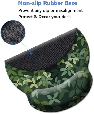 Mouse Pad Wrist Support,Ergonomic Mouse Pad with Wrist Rest,Comfortable Mousepad with Smooth Wrist Rest,Pain Relief Mouse Pads for Non-Slip Base,Computer,Laptop,Office & Home(Cat in The Meadow)
