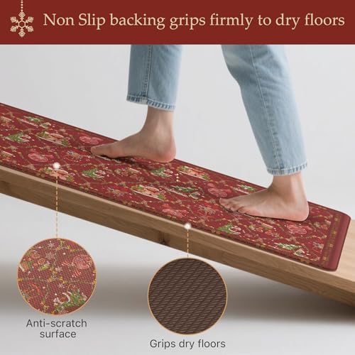 GENIMO Anti Fatigue Kitchen Runner Mats for Floor, Cushioned Standing Mats
