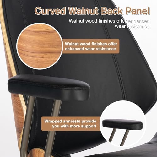 High Back Ergonomic Office Chair, with Headrest & Arms, Black