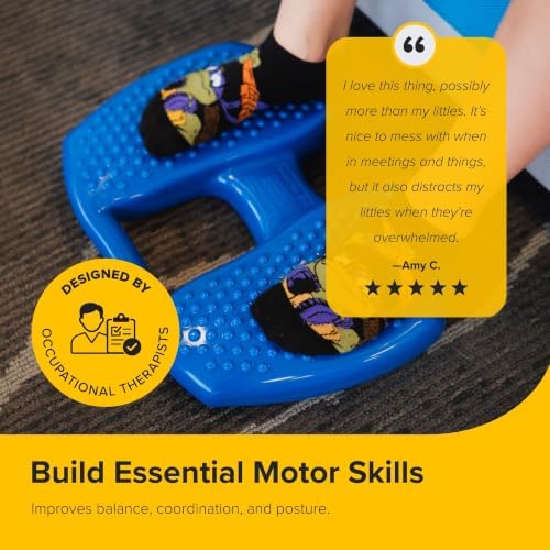 Special Needs Essentials FocusPad 3-in-1 | Blue Bouncy Chair | Sensory Foot Cushion | Therapy Tools for Kids and Adults with ADHD & Autism (Blue)