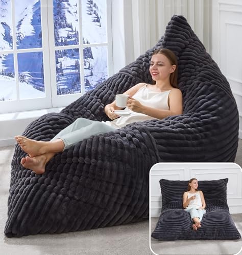 Hobestluk Adult Bean Bag Chair 3 in 1 Convertible Large Bean Bag Sofa
