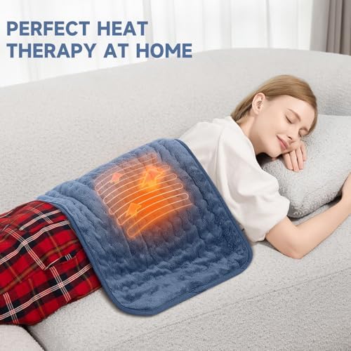Long Heating Pad for Legs and Back Pain Relief, 33"x17" Electric Heat Wrap with Moist/Dry Option, 6 Heat Settings, Auto Shut-Off, Muscle Recovery Gift for Athletes