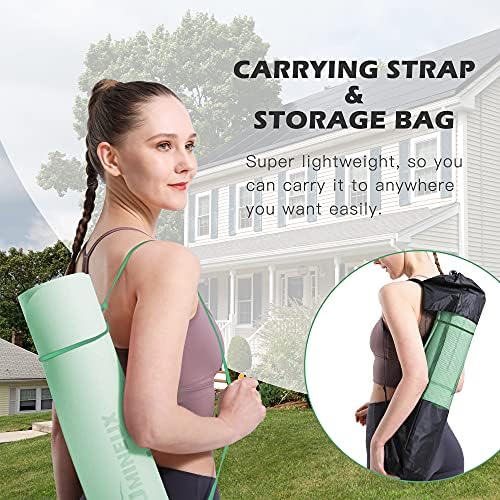UMINEUX Yoga Mat Extra Thick 1/3'' & 2/5" Non Slip Yoga Mats for Women Eco Friendly TPE Fitness Exercise Mat with Carrying Sling & Storage Bag