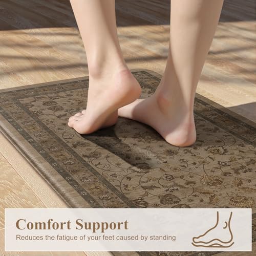 KIMODE Kitchen Floor Mats Anti Fatigue,Cushioned Rugs for Floor Sets of 2