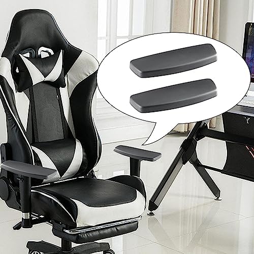 Office Chair Armrest Replacement Pads Caps Mesh Computer Chair Parts Accessory Mounting Holes 4inch Sturdy 1 Pair PU Leather (Style A)