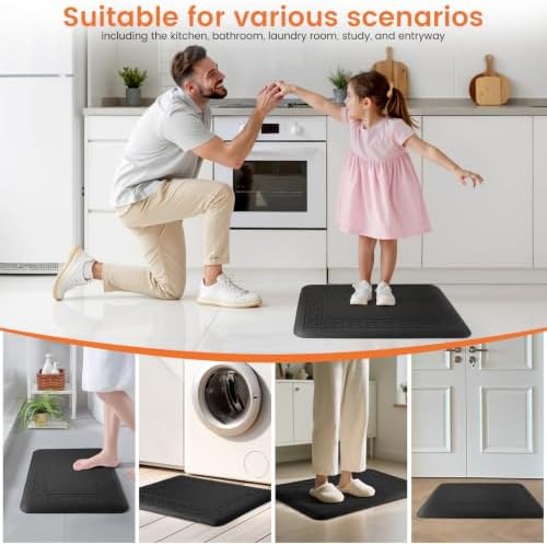 4/5 Inch Thicker Kitchen Mats Anti Fatigue Comfort Mat Standing Desk Rugs