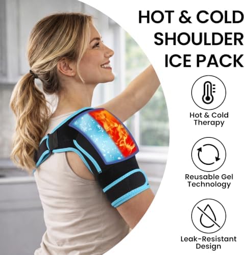 Rotator Cuff Shoulder Brace with Reusable Gel Pack for Women &Men