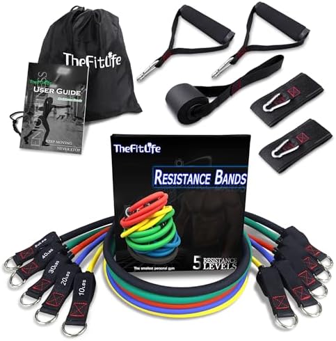 TheFitLife Resistance Bands Set with Handles, Door Anchor and Ankle Straps