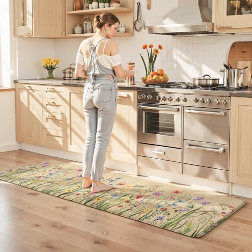 KIMODE Anti Fatigue Mats for Kitchen Floor, Farmhouse Kitchen Runner Rug