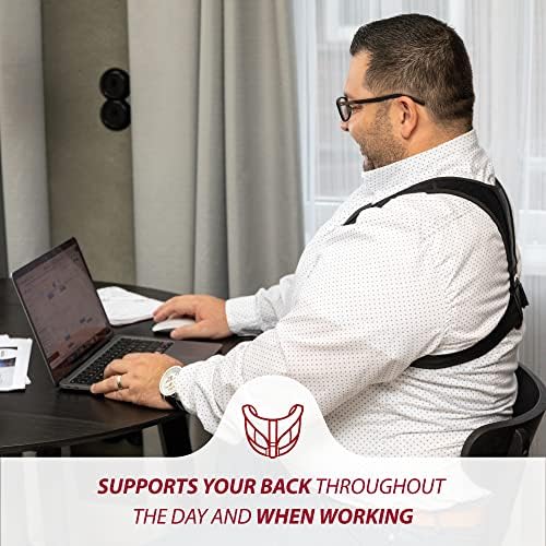 KARM Plus Size Posture Corrector for Women & Men Plus Size - XXL, 3X Big and Tall Posture Corrector - Upper Back Brace for Hunchback, Clavicle Support - Fits Up To XXXL (2XL/3XL)
