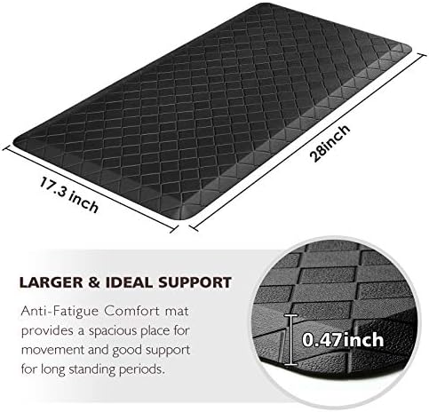 HappyTrends Kitchen Mats for Floor Cushioned Anti-Fatigue Kitchen Rugs