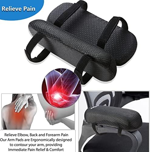 Big Ant Chair Armrest Pads,2 Pack Memory Foam Arm Rest Office Chair Armrest Pads Comfy Gaming Chair Arm Rest Covers for Elbows and Forearms Pressure Relief