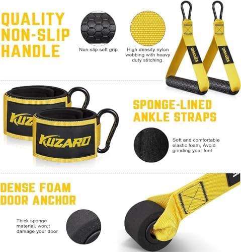 KUZARO Heavy Resistance Bands for Working Out, 300lbs/360lbs Heavy Exercise Bands with Handles, Resistance Bands for Men, Weight Bands Set for Muscle Training, Strength, Yoga, Home Workout Equipment
