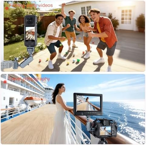 Small Magic Arm with NATO Clamp and 1/4"-20 Screw (with Retractable Pins), 360 Degree Rotation, Max Load of 12 Ib Magic Arm for Field Monitor, Camera and Lights