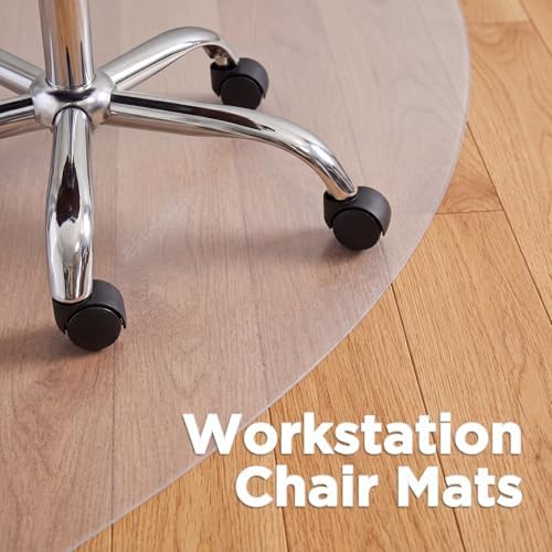 Office Workstation Chair Mat for Hard Floor Protection, 66" x 60"