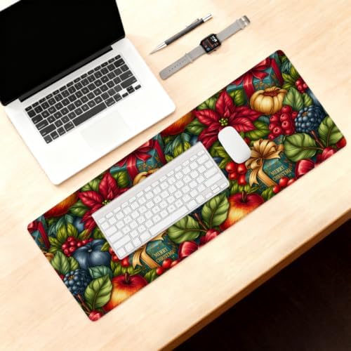 Christmas Large Mouse Pad Non-Slip Rubber Long Gaming Desk Mat