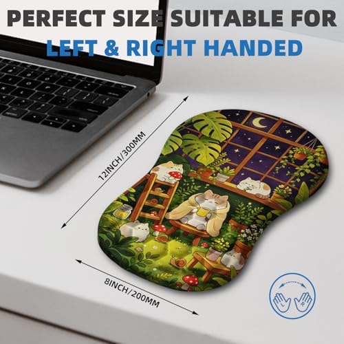 Ergonomic Mouse Pad with Wrist Rest, Memory Foam Wrist Support,Massage Bump