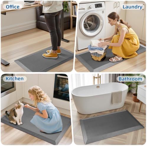 Tyrot Extra Thick Anti Fatigue Mat for Kitchen Floor, 20x32, Grey