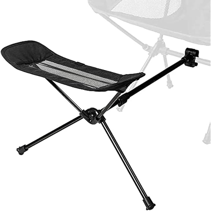 Universal Camping Chair Foot Rest Ottoman Folding Attachable Leg Rest Recliner Lazy Retractable Accessories for Retractable Stool Hammock Beach Chair