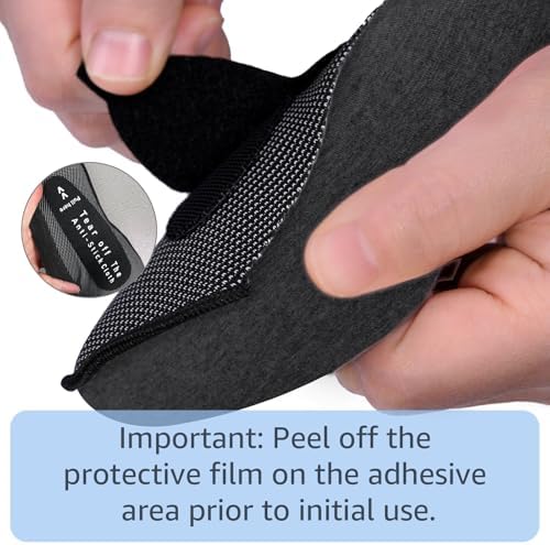 Neck Travel Pillows for Airplanes Memory Foam Neck Comfort Pillow Compact Ergonomic Design Sleeping Essentials for Long Flights Car Rides and Home Use (Black)