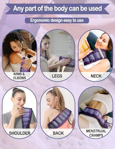 Microwavable Heating Pad, Neck‑Shoulder Wrap with Handles, Unscented