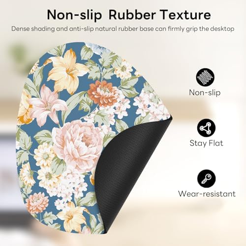 Water Drop Mouse Pad 7.3x8in Non-Slip for Laptop, Daisy