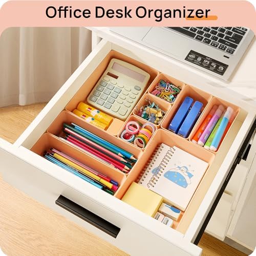 Vtopmart 25 Pack Plastic Drawer Organizers with Non-slip Rubber Pads