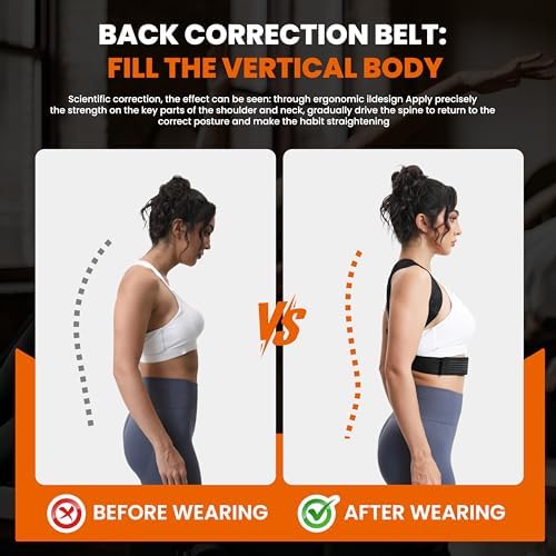 Posture Corrector for Men and Women, Breathable Back Brace, Lumbar Support, Super Lightweight Posture, Neck, Shoulders and Back, Straight Shoulders (Medium)