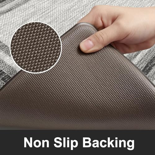 KIMODE Anti Fatigue Kitchen Mat, Grey Small Cushioned Kitchen Rug 17.3"x29"