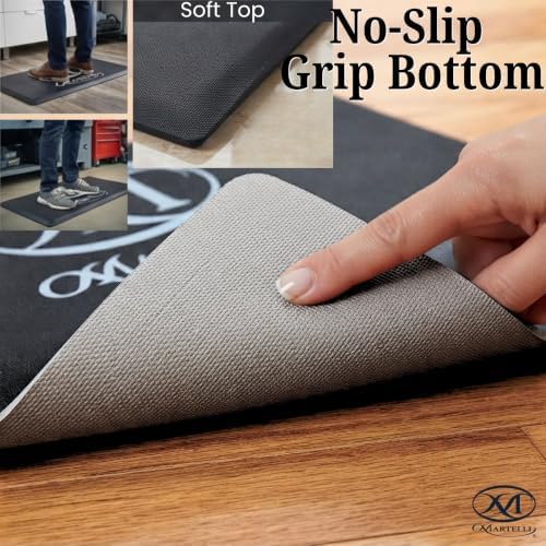Martelli Enterprises Anti-Fatigue Floor Mat – Ergonomic Cushioning Mat - Non-Slip Grip for Sewing, Standing Desks, Kitchens, Workshops – Foam Pain Relief for Feet, Knees, and Lower Back
