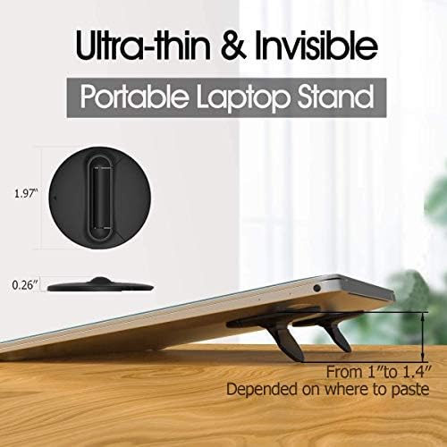 Portable Invisible Laptop Stand,Foldable Riser for 10–17” Laptops (2 Pack)