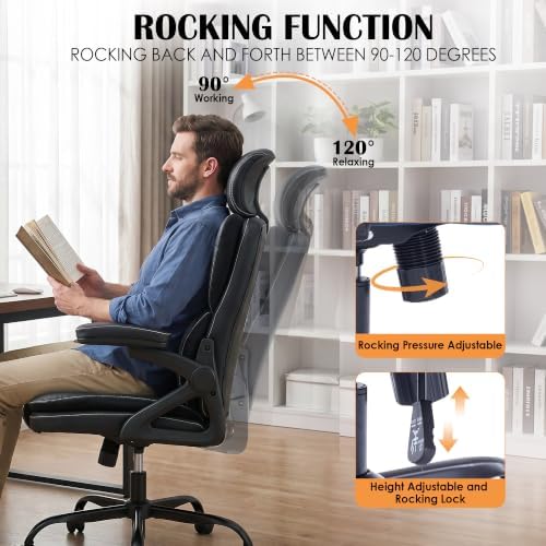 400lbs Executive Office Chair with Adjustable Headrest