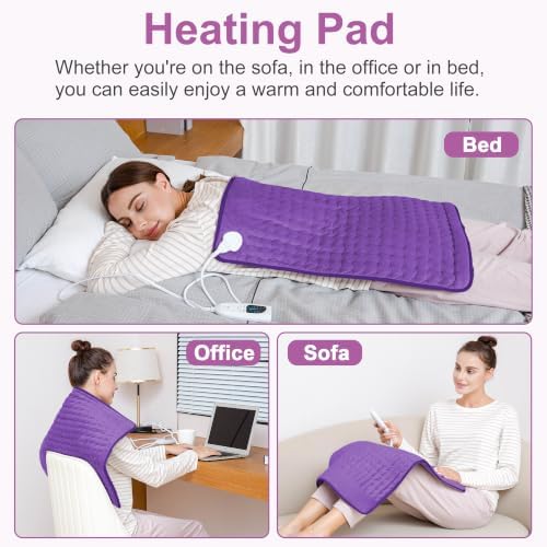 Heating Pad,Electric Heating Pads,Heating Pad for Back,Purple,24x20 Inch