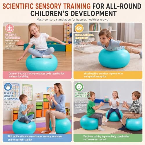 Lewtemi 4 Pcs Flexible Seating for Classroom Elementary 20'', Blue